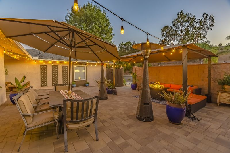 Paver Patio with Integrated Lighting